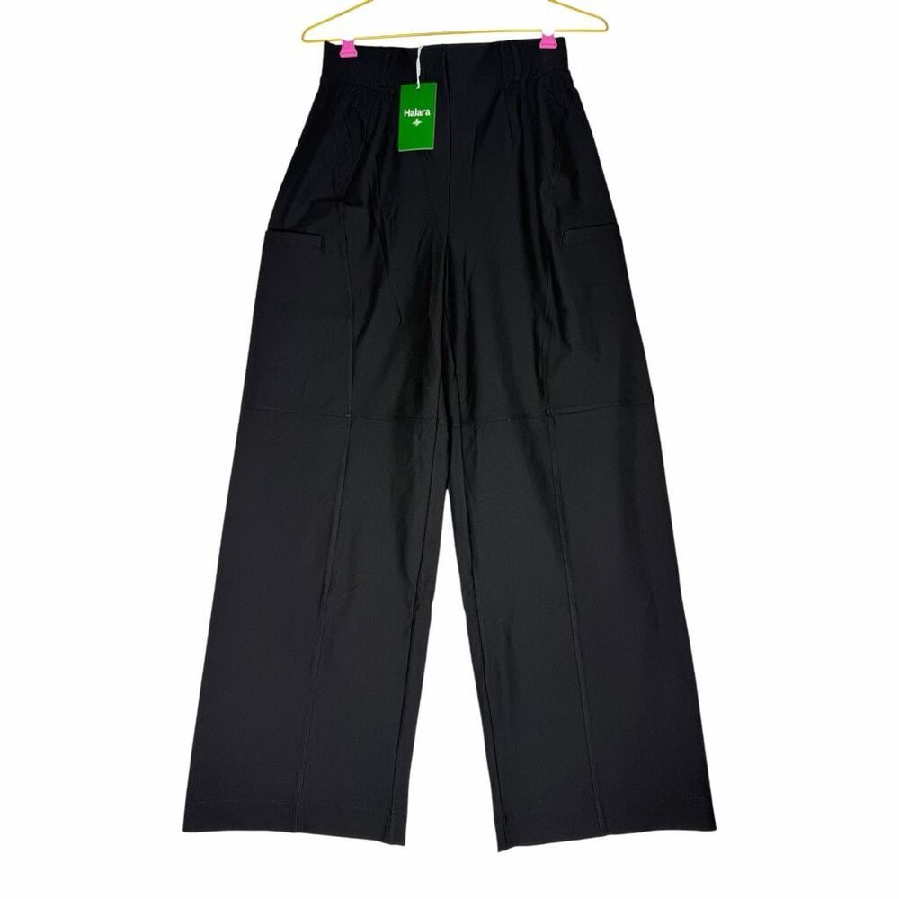 NEW Halara High Waisted Wide Leg Cargo Work Pants‎ Black Size Small